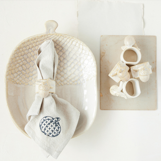 Stoneware Acorn Platter