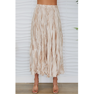 Crinkle Midi Skirt