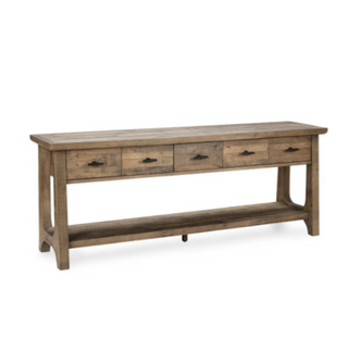 Talladega 5 Drawer Pine Console Table