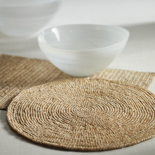 Crochet Palm Round Placemat - dolly mama boutique