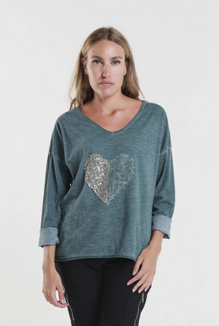 Janice Heart Top - dolly mama boutique