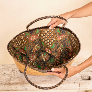 Borneo Rattan Tote - dolly mama boutique