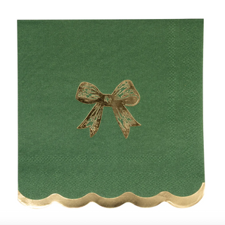 Gold Bow Cocktail Napkins - dolly mama boutique