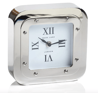 Mark Lane Nickel Table Clock - dolly mama boutique