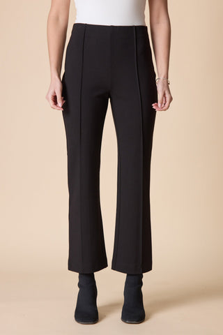 Habitat Luxe Ponte Kickflare Pant in Black, front view