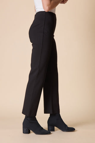 Habitat Luxe Ponte Kickflare Pant in Black, side view
