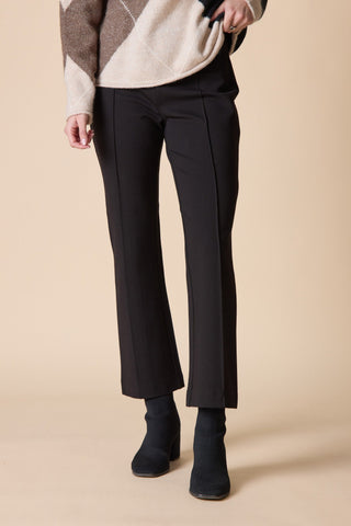 Habitat Luxe Ponte Kickflare Knit Pant in Black