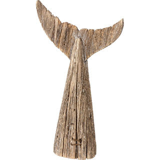 Wooden whale tail sitter