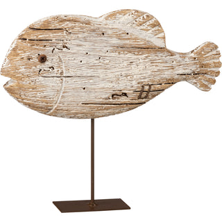 Rustic wooden fish detail