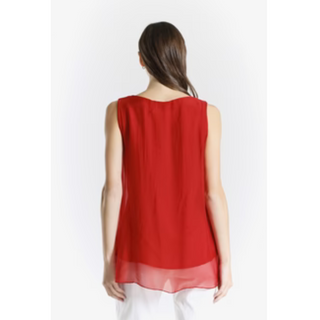 Dina Silk V-Neck Tank - dolly mama boutique