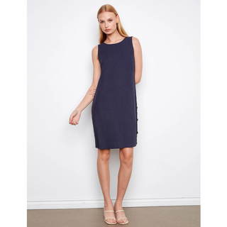 Shift Dress with Side-Button Detail