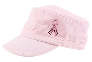 Cameron Hat with Crystal Pink Ribbon - dolly mama boutique