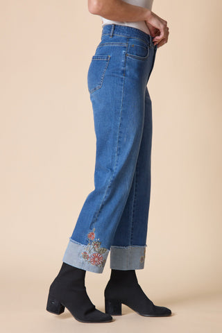 Habitat Embroidered Cuff Jean, side view