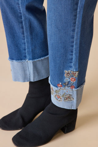 Habitat Embroidered Cuff Jean, back view
