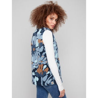 Sherpa Flocked Fleece Vest - dolly mama boutique