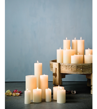 Candle Unscented Piller 4x8 CD20 - dolly mama boutique