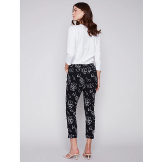 Printed Pull-On Crinkle Jogger - dolly mama boutique