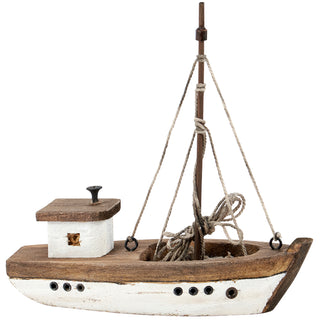 White wooden fishing boat