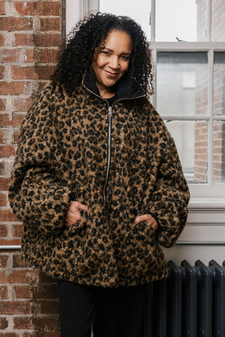 Shannon Passero Roxie Reversible Jacket on model, back view