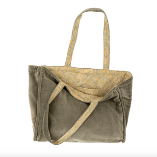 Block-Print Velvet Reversible Tote