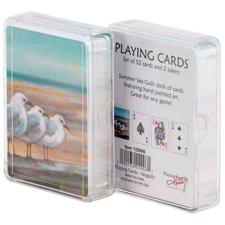 Seagulls Playing Cards deck in acrylic case by Primitives by Kathy