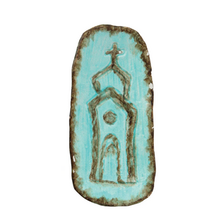 Iron Dish with Church Design - dolly mama boutique