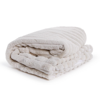 Faux Fur Throw - White