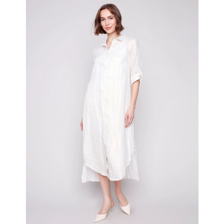 3/4 Sleeve Shirtdress - dolly mama boutique
