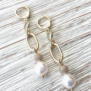 Deluxe Pearl Dangle Earrings