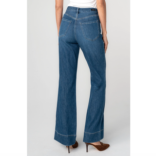 Relaxed Seamed Bootcut Jeans