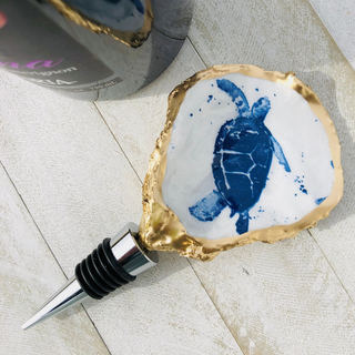 Oyster Shell Wine Stopper - dolly mama boutique