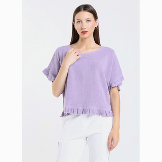 Kinslee Ruffle Top - dolly mama boutique