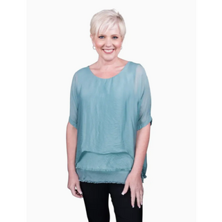 Adriana Double Raw-Edge Top
