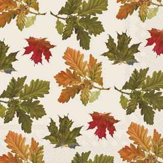Earthtone Leaves Cocktail Napkins