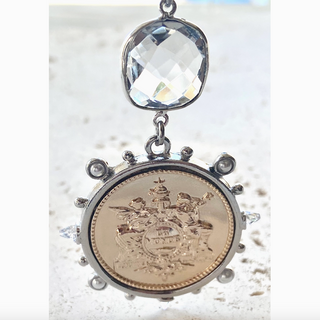 French Medallion Drop Necklace - dolly mama boutique