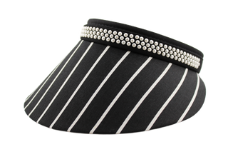 Jackie-O Pearl Visor - Triple Row - dolly mama boutique