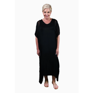 Helen Silk Long Kaftan Dress - dolly mama boutique