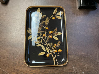 Golden Olive Enameled Tray 4x6