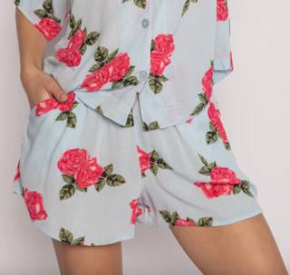 Rose Pajama Short - dolly mama boutique