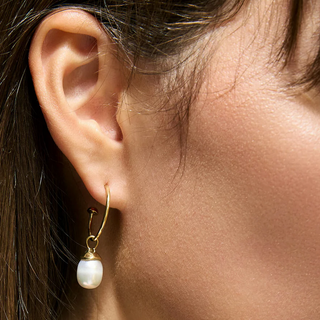 Bluffton Pearl Convertible Hoop Earrings - dolly mama boutique