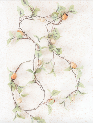 Faux Leaf & Pod Garland