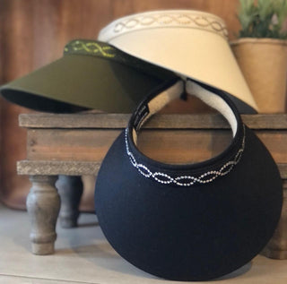 Coco Crystal Visor - dolly mama boutique