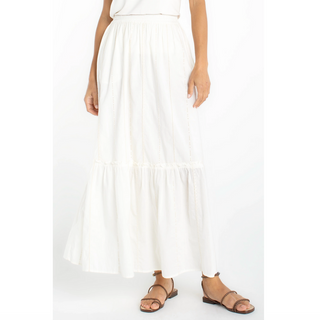 Embroidered Pull-On Maxi Skirt