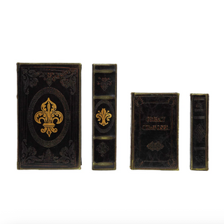 Faux Leather Storage Books