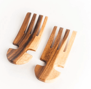 Wooden Salad Hands Set - dolly mama boutique