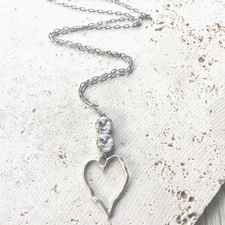 Crystal Heart Necklace - dolly mama boutique