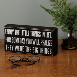 Box Sign "Enjoy the Little Things" - dolly mama boutique