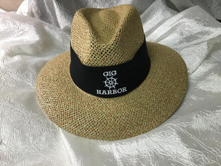 Straw Hat W/Gig Harbor Band - dolly mama boutique