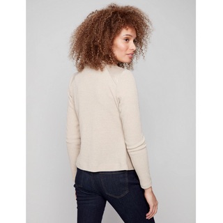 Faux-Leather Knit Jacket
