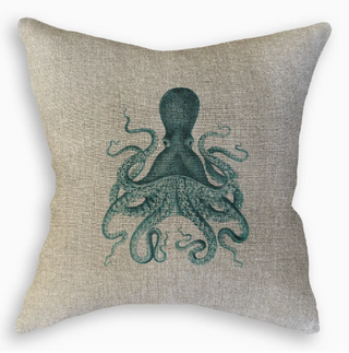 Blue Octopus Pillow
